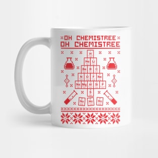 Oh Chemistree Oh Chemistree Chemistry Ugly Sweater Pixel Mug